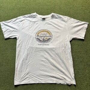 Jimmy Buffett Y2K Margaritaville Myrtle Beach Mens XL White Graphic T Shirt